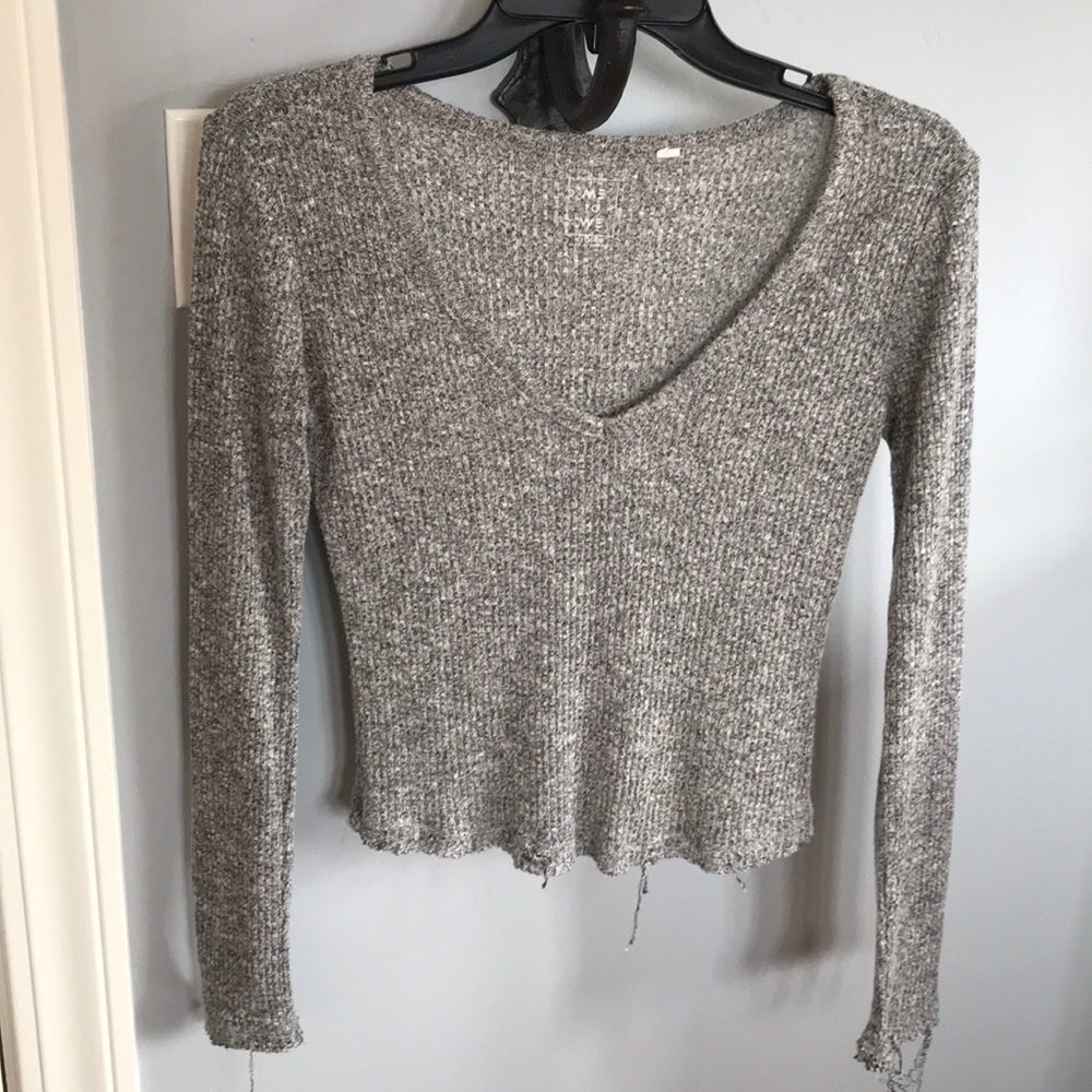 Grey thick long sleeve